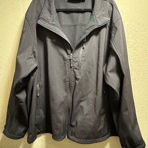 Swiss Tech Black Performance Jacket Water-Resistant Lightweight